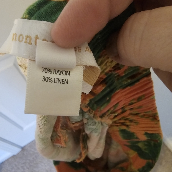 Monteau Los Angeles Hawaiian Linen Blend Shorts Size M - Picture 4 of 6